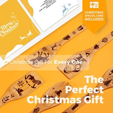 Riveira 6-Piece Wooden Cooking Spoons - Eco-Friendly Gift