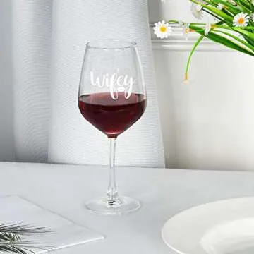 Modwnfy Wifey & Hubby Glass Set Ideal Gift for Couples