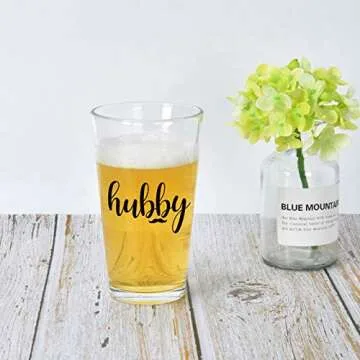 Modwnfy Wifey & Hubby Glass Set Ideal Gift for Couples