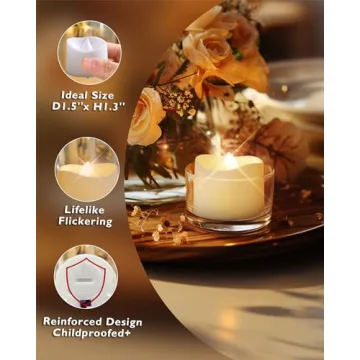 Homemory Flameless LED Tea Lights - Safe & Long-lasting