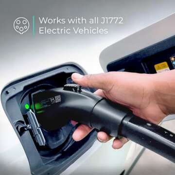 Lectron Tesla to J1772 EV Charging Adapter – NACS Converter, 48 Amp & 250V, Compatible with Tesla ...