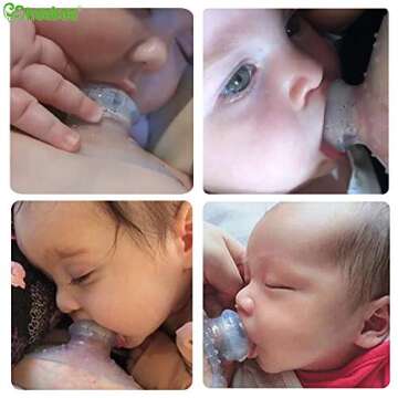 haakaa Nipple Shield Breastfeeding with Carry Case Using for Protects Sore Cracked Nipples Flat Inverted and Latch On Difficulties to Help Mums Continue Breastfeeding,1 pc (Round Shape)