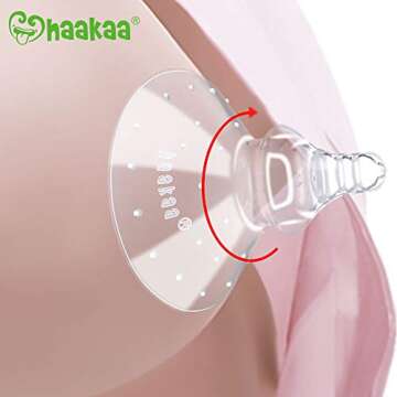 haakaa Nipple Shield Breastfeeding with Carry Case Using for Protects Sore Cracked Nipples Flat Inverted and Latch On Difficulties to Help Mums Continue Breastfeeding,1 pc (Round Shape)