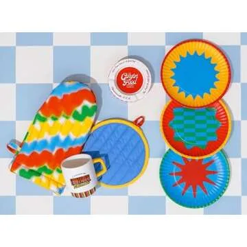 ban.do Melamine Plates - Colorful Dessert Serving Set of 4