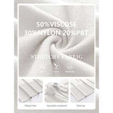 ANRABESS Womens 2 Piece Outfits Oversized Knit Sweater Set Wide Leg Pant Cozy Lounge Matching Pajama Sets 2024 Trendy Clothes White Small