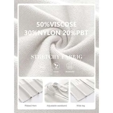 ANRABESS Womens 2 Piece Outfits Oversized Knit Sweater Set Wide Leg Pant Cozy Lounge Matching Pajama Sets 2024 Trendy Clothes White Small