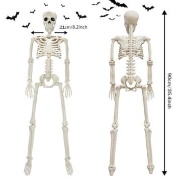 3FT Poseable Skeleton Decorations for Halloween