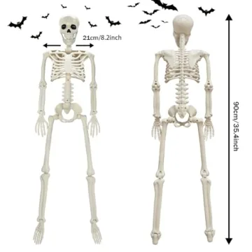 3FT Poseable Skeleton Decorations for Halloween