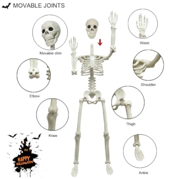 3FT Poseable Skeleton Decorations for Halloween