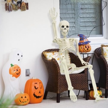 3FT Poseable Skeleton Decorations for Halloween