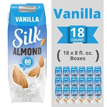 Silk Almond Milk Singles, Dairy-Free & Vegan, 8 oz Pack of 18