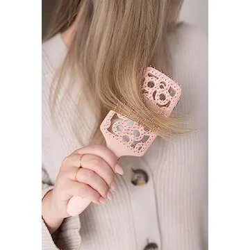 FRAMAR Professional Vented Hair Brush – Paddle Curved Hair Brush For Blow Drying, Wet Paddle Brush for Women Blow Drying