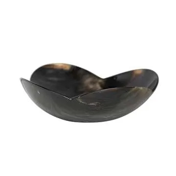 Unique Buffalo Horn Flower Bowl by Creative Co-Op
