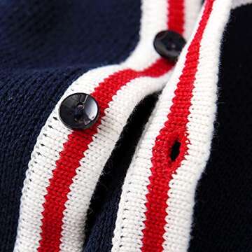 Vivobiniya Kid Boys Knit Sweater Toddler Baby Long Sleeve Cardigan Boy's Outerwear Children Coat (as1, Age, 6_Months, 9_Months, Blue, 66(6-9m))