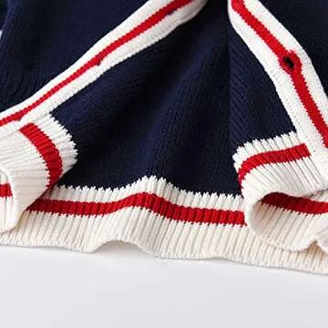 Vivobiniya Kid Boys Knit Sweater Toddler Baby Long Sleeve Cardigan Boy's Outerwear Children Coat (as1, Age, 6_Months, 9_Months, Blue, 66(6-9m))