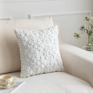 SHITURRE Christmas Snowflake Pillow Covers Set of 2
