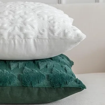 SHITURRE Christmas Snowflake Pillow Covers Set of 2