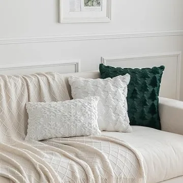 SHITURRE Christmas Snowflake Pillow Covers Set of 2