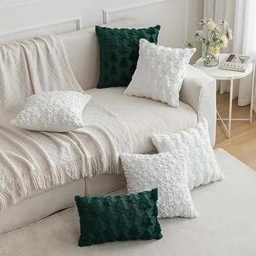 SHITURRE Christmas Snowflake Pillow Covers Set of 2
