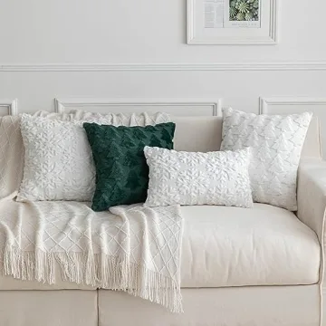 SHITURRE Christmas Snowflake Pillow Covers Set of 2