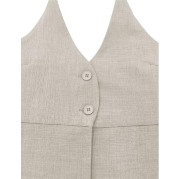 Stylish Fanway&EC Women's V Neck Crop Vest for All Occasions