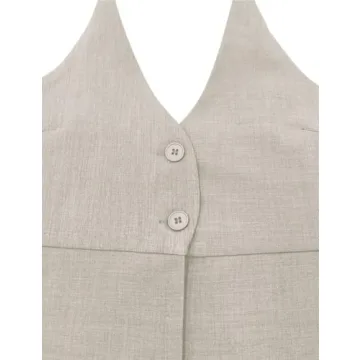 Stylish Fanway&EC Women's V Neck Crop Vest for All Occasions