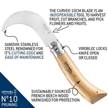 Opinel No. 10 Pruning Knife - Perfect for Gardening