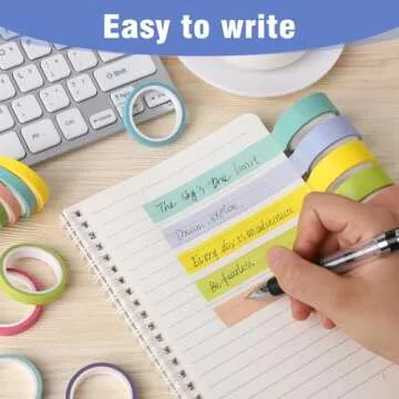 Fyguard 40 Rolls Washi Tape Set, 16Ft Rainbow Washi Tape 7.5mm 15mm Wide Decorative Tape Scrapbook Washi Tape, Low Tack Colored Washi Tape for Bullet Journaling Scrapbooking Supplies