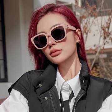 Aiulolam Women's Polarized Sunglasses Fashion Full Frame TR90 Material UV400 Suitable Sun Protection, Outfit, Outdoor