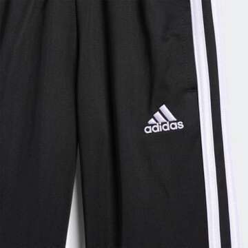 adidas boys Active Sports Athletic Tricot Jogger Track Pants, Iconic Adi Black, Medium US