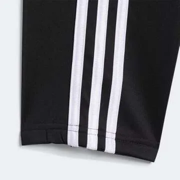 adidas boys Active Sports Athletic Tricot Jogger Track Pants, Iconic Adi Black, Medium US