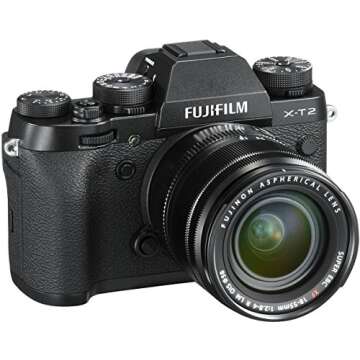 Fujifilm X-T2 Mirrorless Digital Camera F2.8-4.0 Lens, with XF 18-55 millimeters, Black