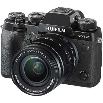 Fujifilm X-T2 Mirrorless Digital Camera F2.8-4.0 Lens, with XF 18-55 millimeters, Black
