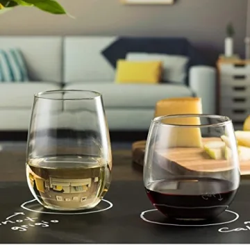 Libbey 12-Piece Stemless Wine Glass Set - Dishwasher Safe