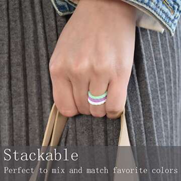 MOKANI Silicone Rings Set - Stylish & Comfortable 10-Pack