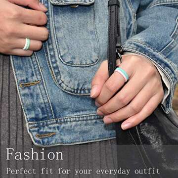 MOKANI Silicone Rings Set - Stylish & Comfortable 10-Pack