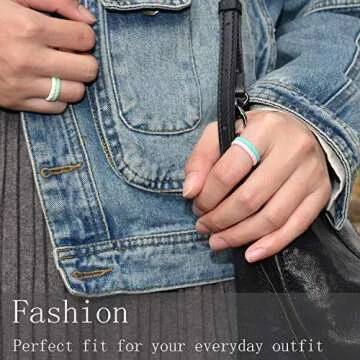 MOKANI Silicone Rings Set - Stylish & Comfortable 10-Pack