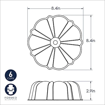 Nordic Ware 6-Cup Formed Bundt Pan for Perfect Baking