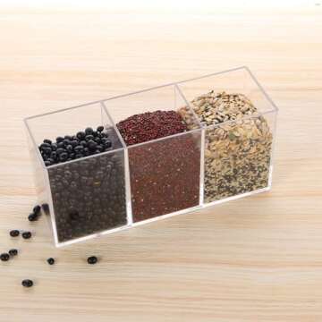 elysolpluv Clear Acrylic Silverware & Pen Organizer Caddy, Transparent Plastic Silverware Holder, Perfect for Office, Bedroom, and Bathroom Storage