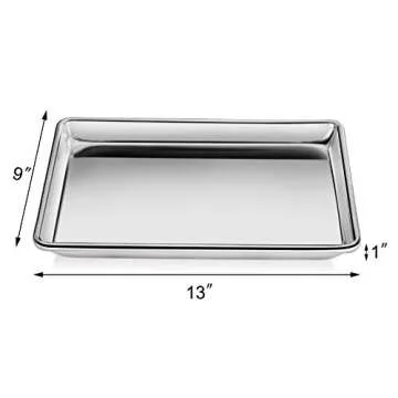 New Star Foodservice | Commercial-Grade Bun/Sheet Pan 18-Guage (9 x 13 x 1 inch (Quarter Size))