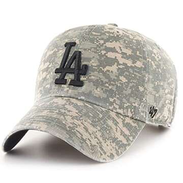 '47 MLB Digi Camo Clean Up Adjustable Hat, Adult One Size Fits All - Los Angeles Dodgers