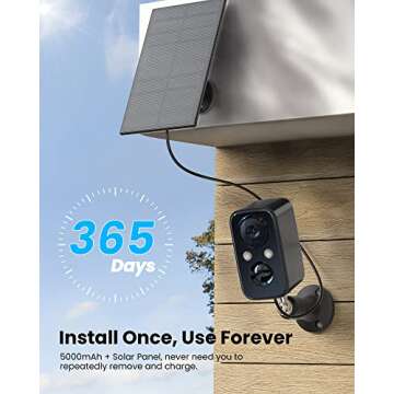 FOAOOD Security Camera Wireless Outdoor with Solar Panel Cameras for Home Security, Indoor Camera wi...