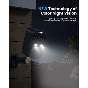 FOAOOD Security Camera Wireless Outdoor with Solar Panel Cameras for Home Security, Indoor Camera with Color Night Vision, PIR Human Detection, 2-Way Talk, IP66 Waterproof, SD Card/Cloud Storage