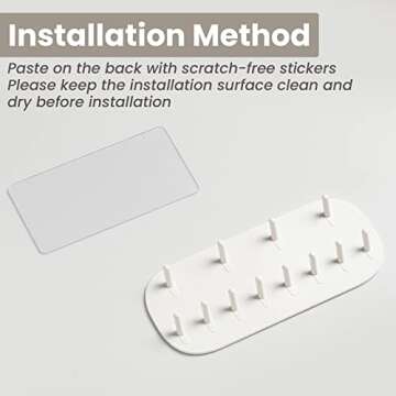 BXDOW Wall Mounted Necklace Holder Organizer with 12 Hooks