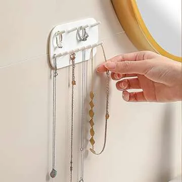 BXDOW Wall Mounted Necklace Holder Organizer with 12 Hooks