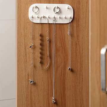 BXDOW Wall Mounted Necklace Holder Organizer with 12 Hooks