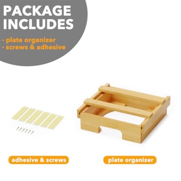 SpaceAid Bamboo Paper Plate Dispenser for 8.5-Inch Plates