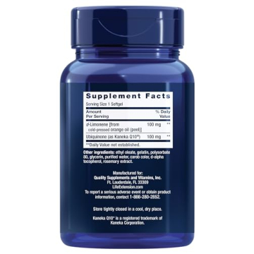 Life Extension Super-Absorbable CoQ10 with d-Limonene 60 Softgels