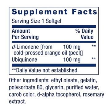 Life Extension Super-Absorbable CoQ10 with d-Limonene 60 Softgels