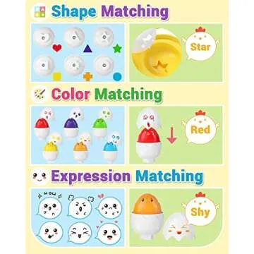 Yetonamr Easter Egg Toys for 1 2 3 Years Old Babies Boys Girls Kids, Toddler Easter Basket Stuffers Prefilled Easter Eggs with Toys Inside Filled Infant Montessori Toys Gift Ages 1-3, 2-4, 3-5